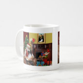 Kerstmannetje met Papillon Koffiemok (Voorkant links)