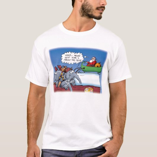 Kerstmannetje Olifanten T-Shirt (Voorkant)