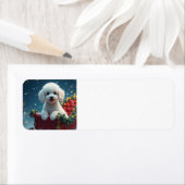 Kerstmannetje puppy etiket (Insitu)
