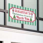 Kerstmannetje Retro Kerstboom Partij Bord Banner (Buitenkant Gebouw)