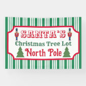 Kerstmannetje Retro Kerstboom Partij Bord Banner (Horizontaal)