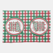 Kerstmannetje Retro Lichtkrant – Ho Ho Ho Prettig Theedoek (Horizontaal)