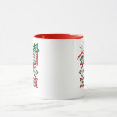 Kerstmannetje Retro Lichtkrant – Ho Ho Ho vrolijk Mok (Midden)