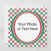 Kerstmannetje Retro Marquee – Ho Ho Ho vrolijk & f Kaart (Achterkant)