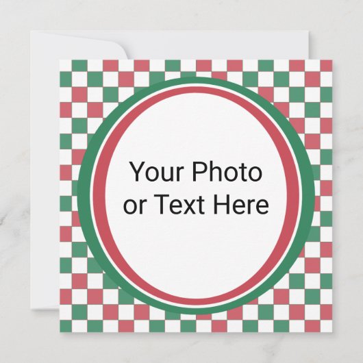 Kerstmannetje Retro Marquee – Ho Ho Ho vrolijk & f Kaart (Achterkant)