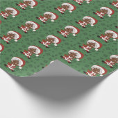 Kerstmannetje (Versie 2) Cadeaupapier (Hoek)