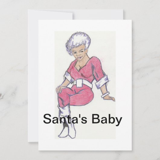 Kerstmannetje's Baby Feestdagenkaart (Voorkant)