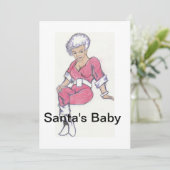 Kerstmannetje's Baby Feestdagenkaart (Staand voorkant)