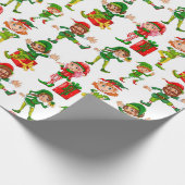 Kerstmannetjes Cadeaupapier (Hoek)