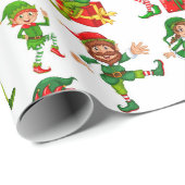 Kerstmannetjes Cadeaupapier (Rol Hoek)