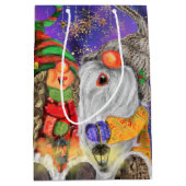 Kerstmannetjes cadeautas zak (Voorkant)