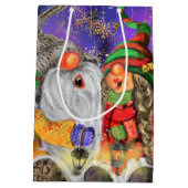 Kerstmannetjes cadeautas zak (Achterkant)