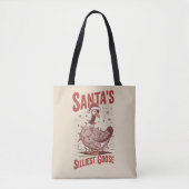 Kerstmannetje's Domste Gans Grappige Kerst 90s Oud Tote Bag (Voorkant)