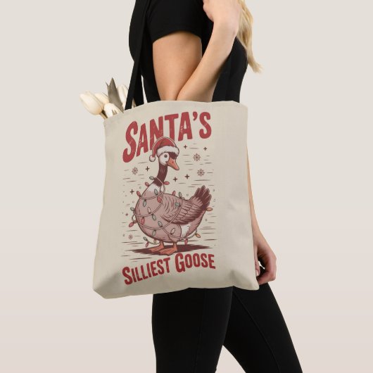 Kerstmannetje's Domste Gans Grappige Kerst 90s Oud Tote Bag (Dichtbij)