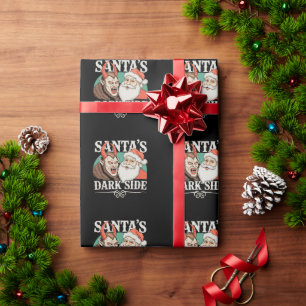Kerstmannetje's Donkere Kant Krampus Krampusnacht Cadeaupapier