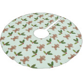 Kerstmannetjes en Hulst Patroon Kerstboom Rok (Gekanteld)