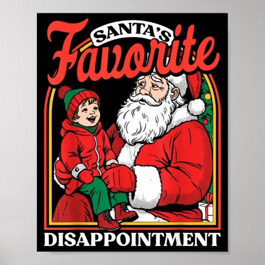 Kerstmannetje's Favoriete Teleurstelling Grappig S Poster (Voorkant)