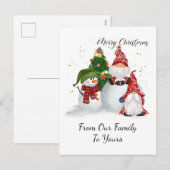 Kerstmannetjes Feestdagenkaart (Voorkant / Achterkant)