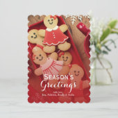 Kerstmannetjes Feestdagenkaart (Staand voorkant)