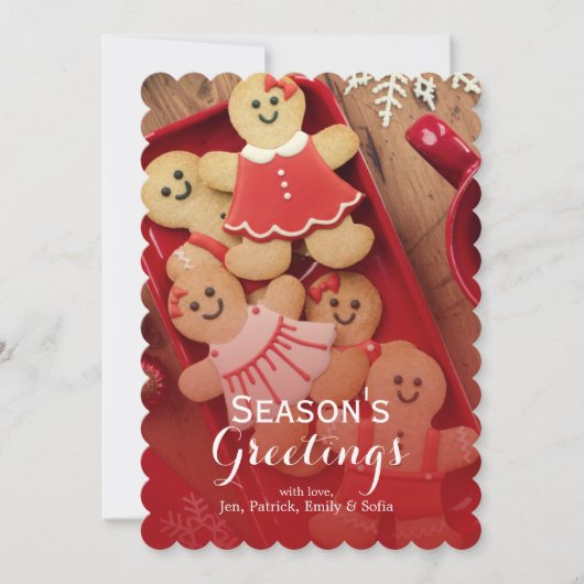 Kerstmannetjes Feestdagenkaart (Voorkant)