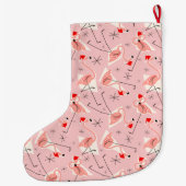 Kerstmannetjes Flamingo Roze Multi Kousen Grote Kerstsok (Achterkant)
