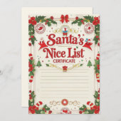 Kerstmannetje's Goede Lijst Certificaat | Officiee Kaart (Voorkant / Achterkant)