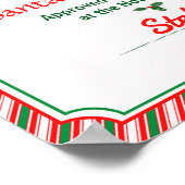 Kerstmannetje's Goede Lijst Certificaat Rood Groen Poster (Hoek)