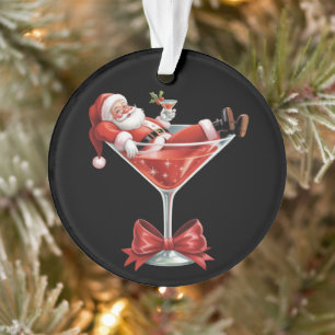 Kerstmannetje's Hele Chaos Kerst Martini Grappige Ornament