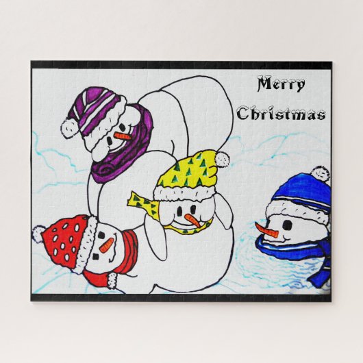 KERSTMANNETJES IN DE SNEEUW LEGPUZZEL (Horizontaal)