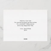 Kerstmannetjes in goud - Kerstmis Folie Feestdagenkaart (Achterkant)