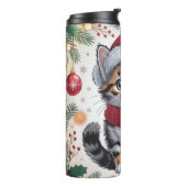 Kerstmannetje's Kleine Helper Kat Thermosbeker (Gedraaid links)