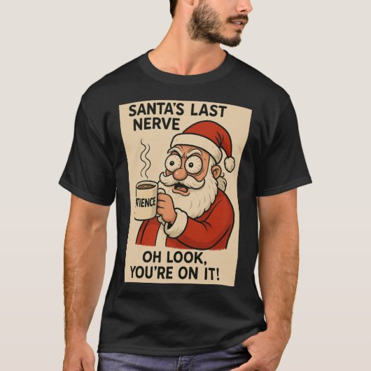 Kerstmannetje's Laatste Zenuw Express T-shirt (Voorkant)