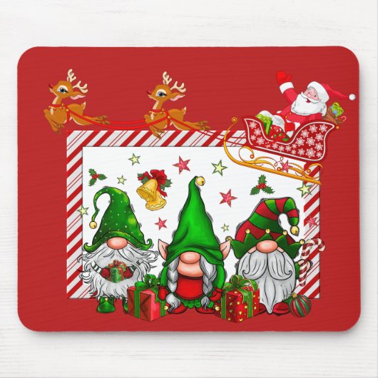 Kerstmannetjes met Sinterklaas Muismat (Voorkant)