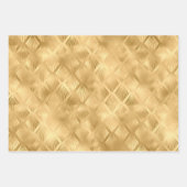 Kerstmannetjes met snoeprietjes Pattern Red Gold F Inpakpapier Vel (Voorkant 2)