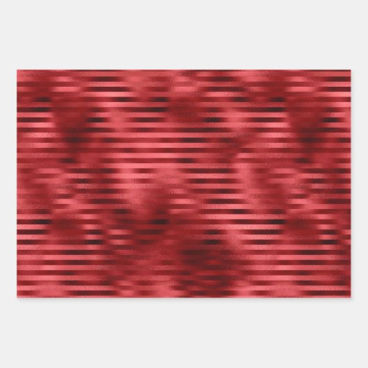 Kerstmannetjes met snoeprietjes Pattern Red Gold F Inpakpapier Vel (Voorkant 3)