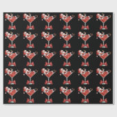 Kerstmannetje's Rommelige Kerst Martini Grappige K Cadeaupapier (Vlak)