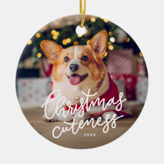 Kerstmannetjes schattige feestdagen ornament (Voorkant)