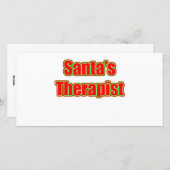 Kerstmannetje's therapeut feestdagenkaart (Voorkant / Achterkant)