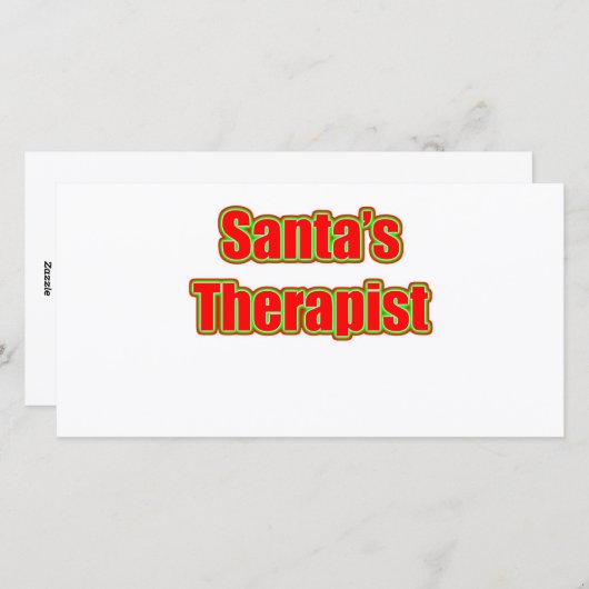 Kerstmannetje's therapeut feestdagenkaart (Voorkant / Achterkant)