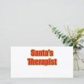 Kerstmannetje's therapeut feestdagenkaart (Staand voorkant)