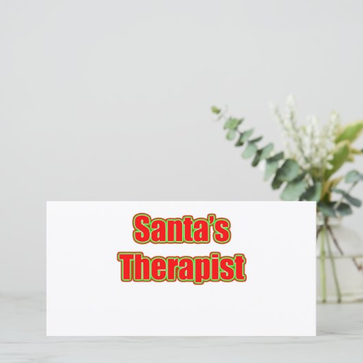 Kerstmannetje's therapeut feestdagenkaart (Staand voorkant)