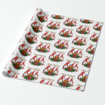 Kerstmannetjes trendy Kerstmis Cadeaupapier 