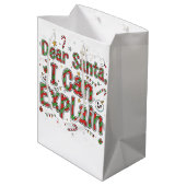 Kerstmannetje's verrassingszak medium cadeauzakje (Achterkant Gekanteld)