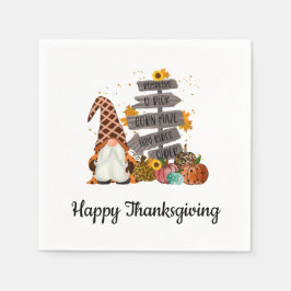 Kerstmannetjes voor Thanksgiving, Herfst, Pompoene Servet