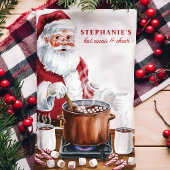 Kerstmannetje's Warme Cacao & Kerstsfeer Persoonli Theedoek