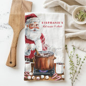 Kerstmannetje's Warme Cacao & Kerstsfeer Persoonli Theedoek