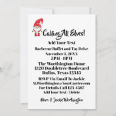 Kerstmannetjes Werkplaats Uitnodiging (Achterkant)