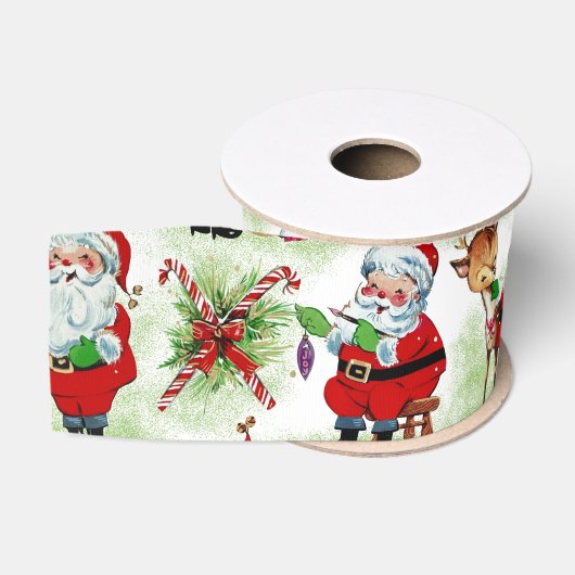 Kerstmanns antiek werkplaats grosgrain lint (Spoel)