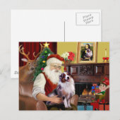 Kerstmanns Australian Shepherd (merle) Feestdagenkaart (Voorkant / Achterkant)