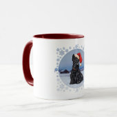 Kerstmanns Helper Schotse Terrier Mok (Voorkant links)